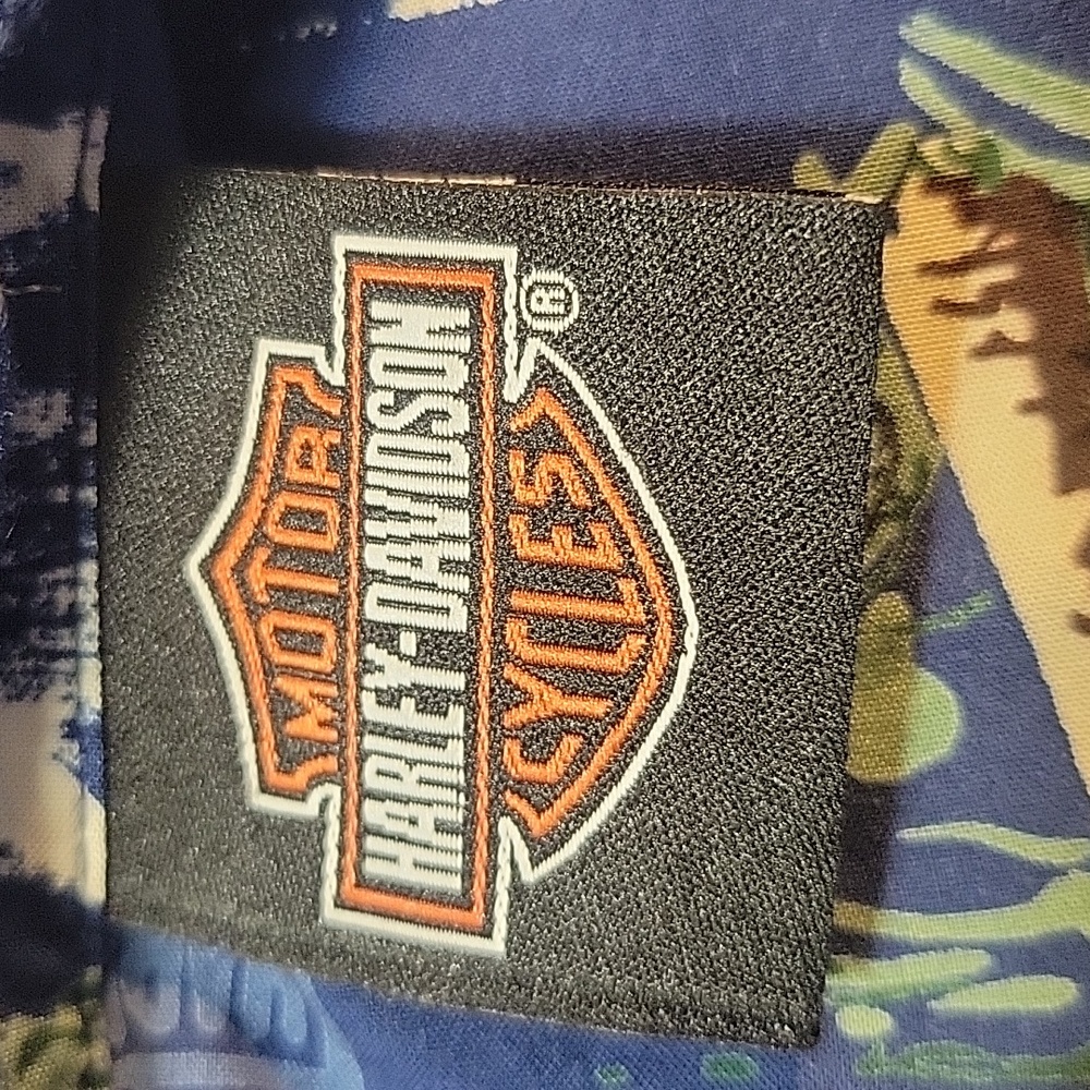 Harley-Davidson Blue‎ Casual Button Down Shirt - Picture 12 of 14